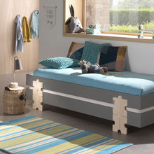 Afbeelding in Gallery-weergave laden, Vipack Modulo stapelbaar bed - 2 stuks - grijs - puzzel