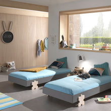 Afbeelding in Gallery-weergave laden, Vipack Modulo stapelbaar bed - 2 stuks - grijs - puzzel