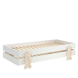 Vipack Modulo stapelbaar bed - 2 stuks - wit - puzzel