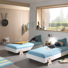 Afbeelding in Gallery-weergave laden, Vipack Modulo stapelbaar bed - 2 stuks - wit - puzzel