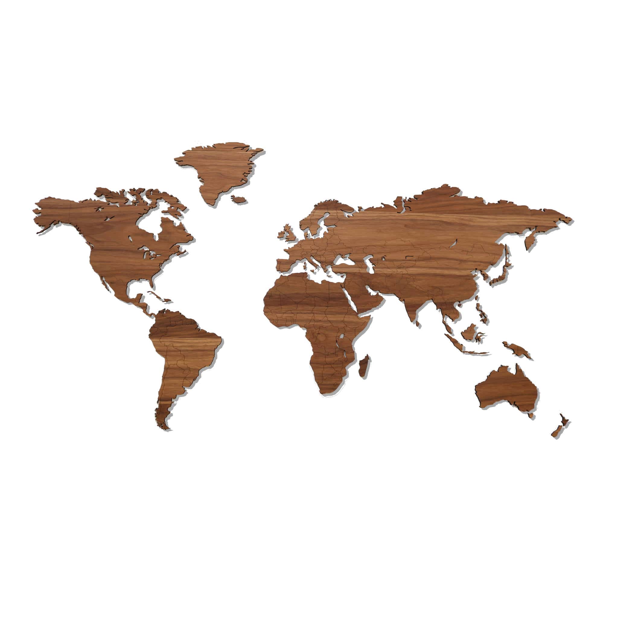 Conform Diagnostiseren roddel Houten Wereldkaart Walnoot | 150cm muurdecoratie | Wooden World Map –  Walnut by WoodenAmsterdam – GreenEpics