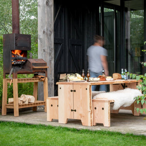 Forestry Tafel stoere houten buitentafel voor 12 personen