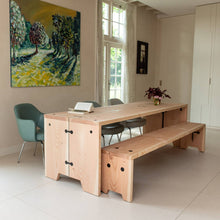 Afbeelding in Gallery-weergave laden, Forestry Refined Tafel unieke houten familietafel voor 6 personen
