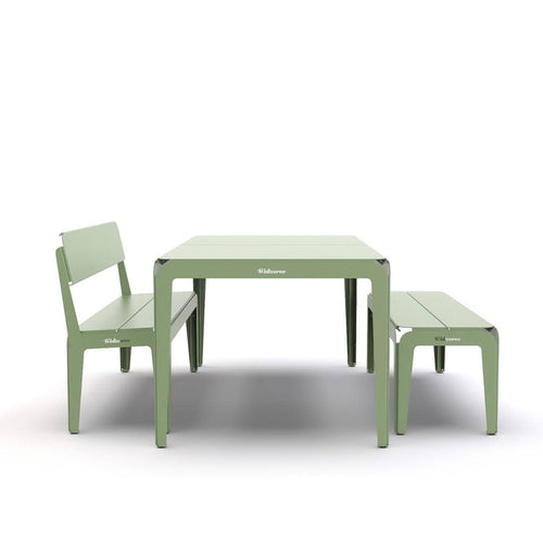 Bended Tuinset Pale Green Aluminium