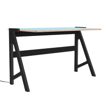 Afbeelding in Gallery-weergave laden, rform Volt bureau zwarte poten vlinderblauw blad