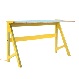 rform Volt bureau gele poten vlinderblauw blad